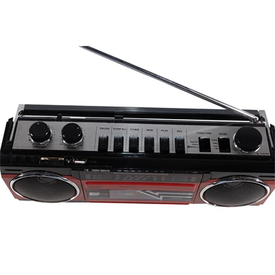 Trevi RR501 retro Bluetooth/USB piros kazettás rádió