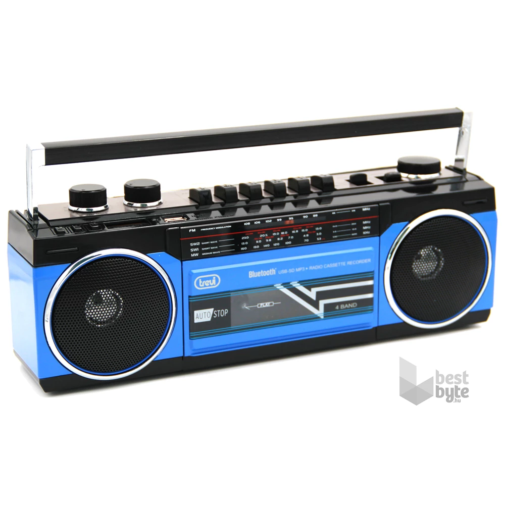 Trevi RR501 retro Bluetooth/USB kék kazettás rádió