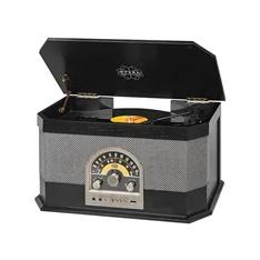 Trevi TT 1040 E USB/Bluetooth fekete retro bakelit lemezjátszó