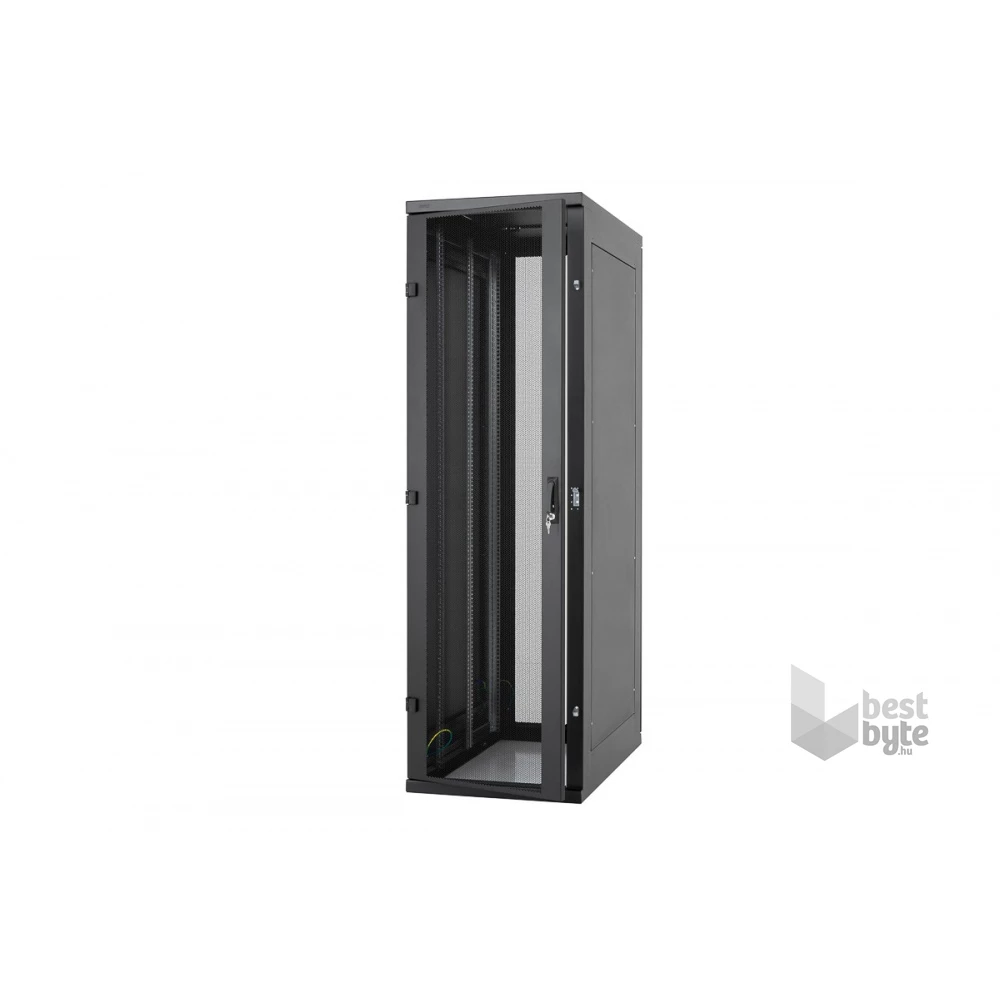 Triton 19" 42U 800x1000 mm Perforált ajtóval, teherbírás 800kg, fekete szerver szekrény