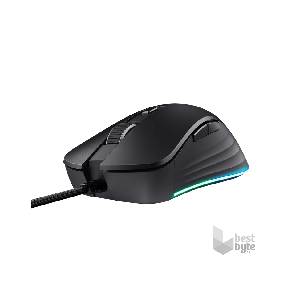 Trust GXT924 Ybar+ vezetékes fekete gamer egér
