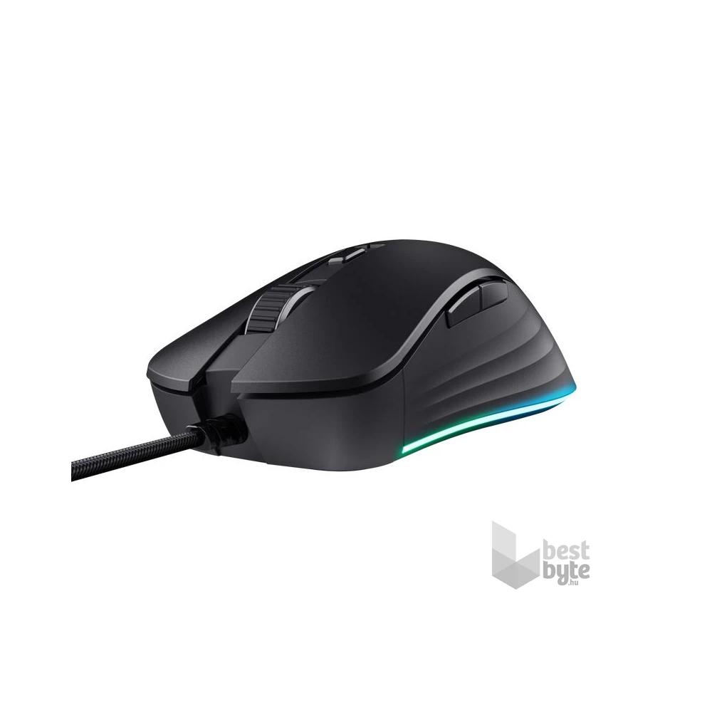 Trust GXT924 Ybar+ vezetékes fekete gamer egér