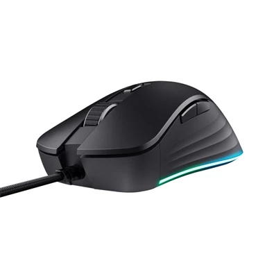 Trust GXT924 Ybar+ vezetékes fekete gamer egér