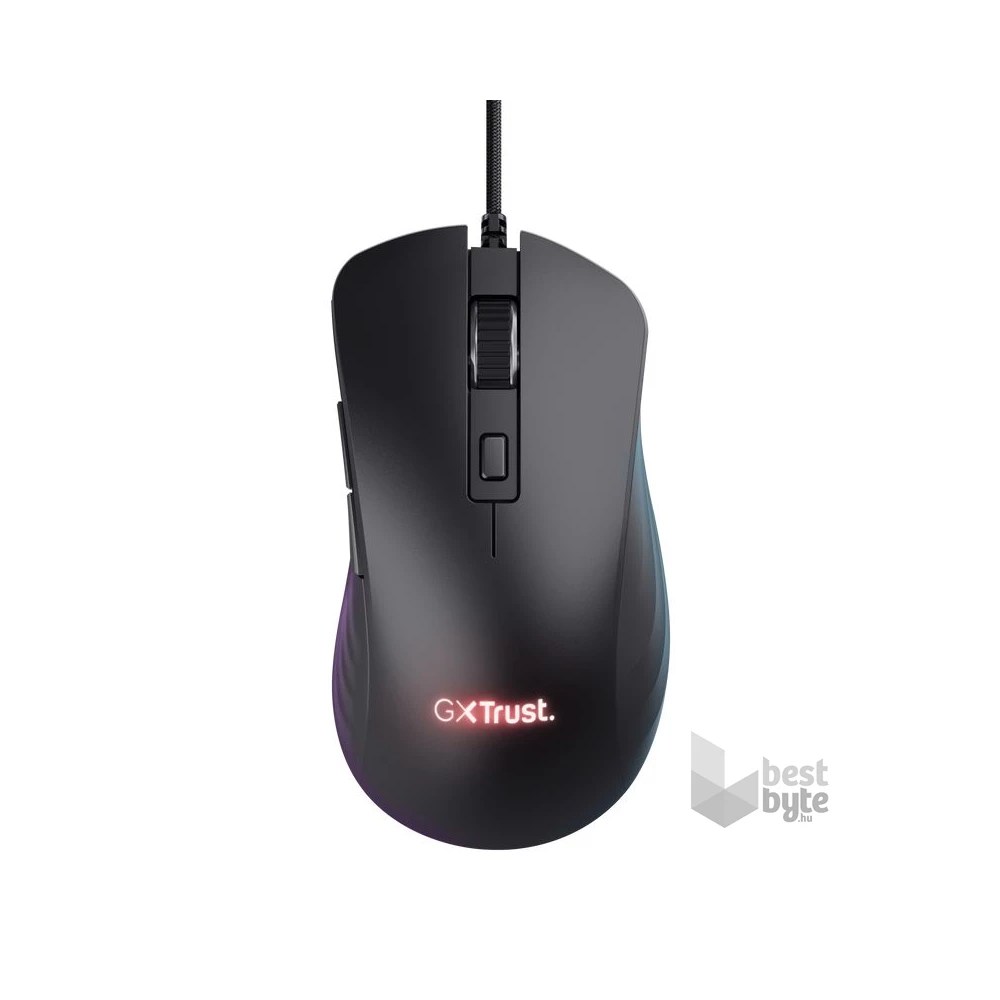 Trust GXT924 Ybar+ vezetékes fekete gamer egér