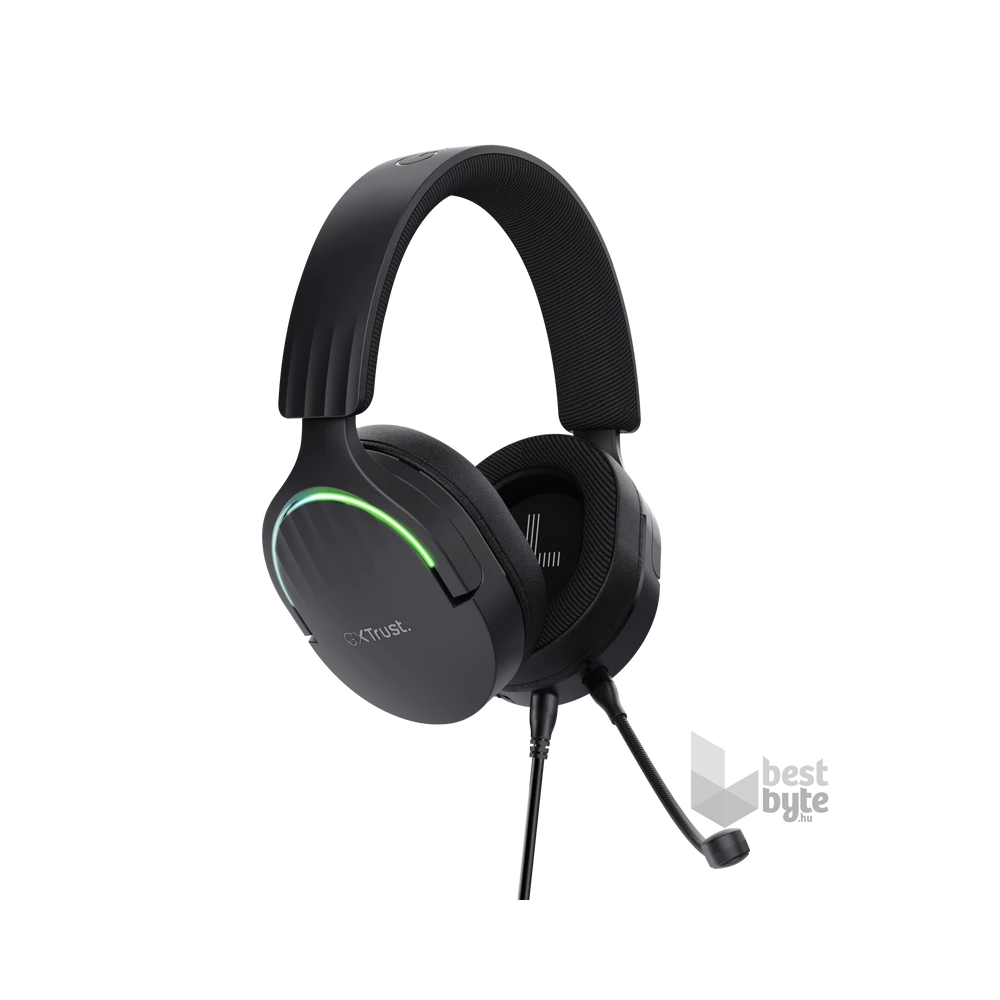 Trust GXT490 Fayzo 7.1 USB vezetékes fekete gamer headset