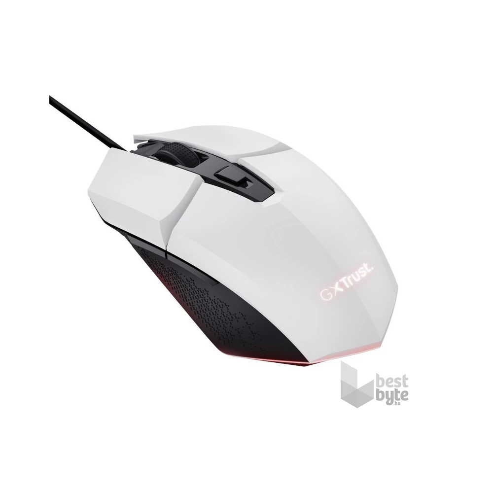 Trust GXT109W Felox vezetékes fehér gamer egér