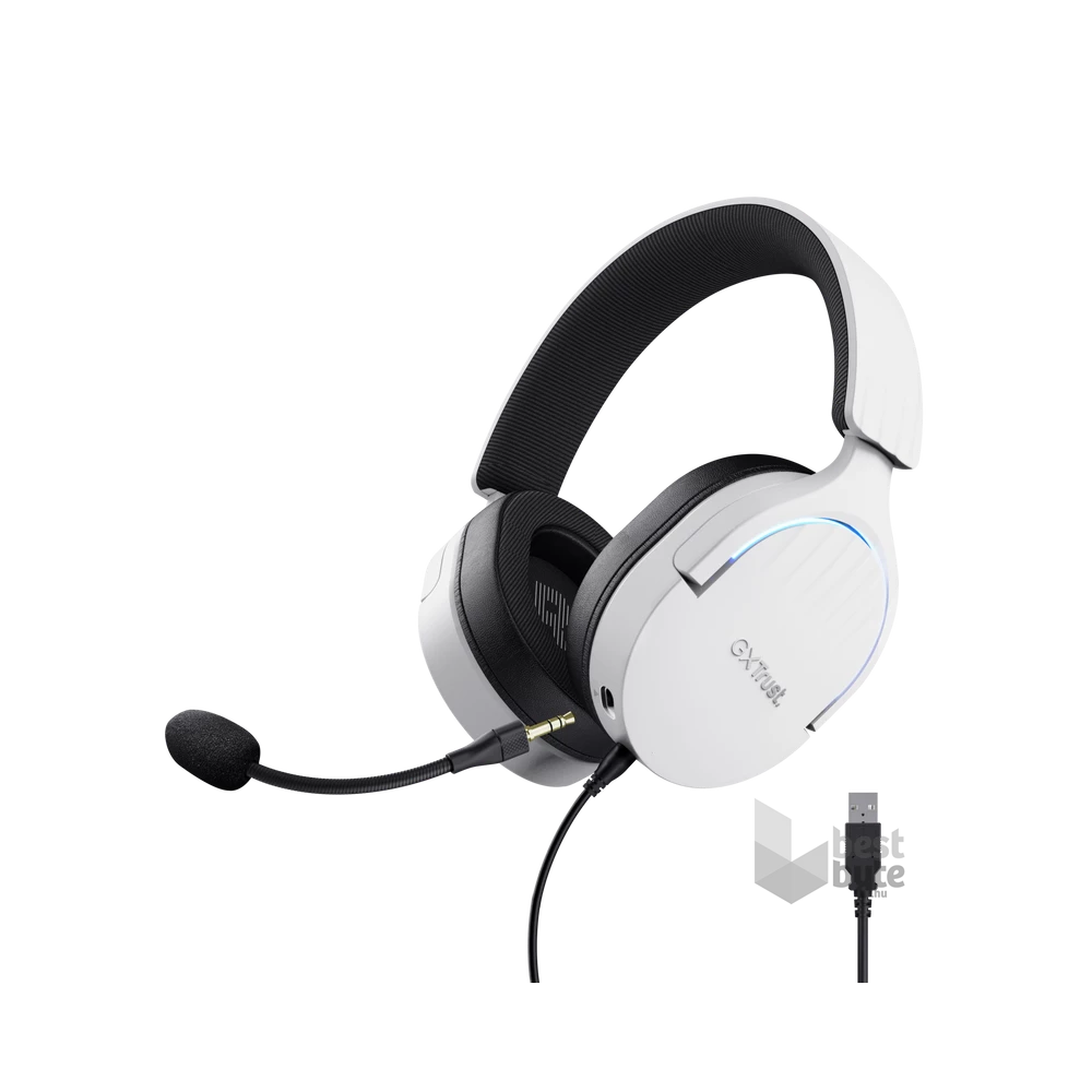 TRUST 25302 GXT 490W Fayzo 7.1 USB vezetékes fehér gamer headset