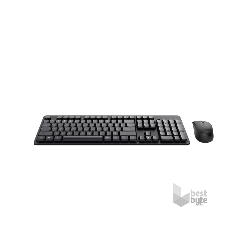 Trust Ody II HUN fekete vezeték nélküli billentyűzet + egér