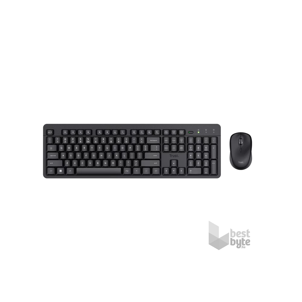 Trust Ody II HUN fekete vezeték nélküli billentyűzet + egér
