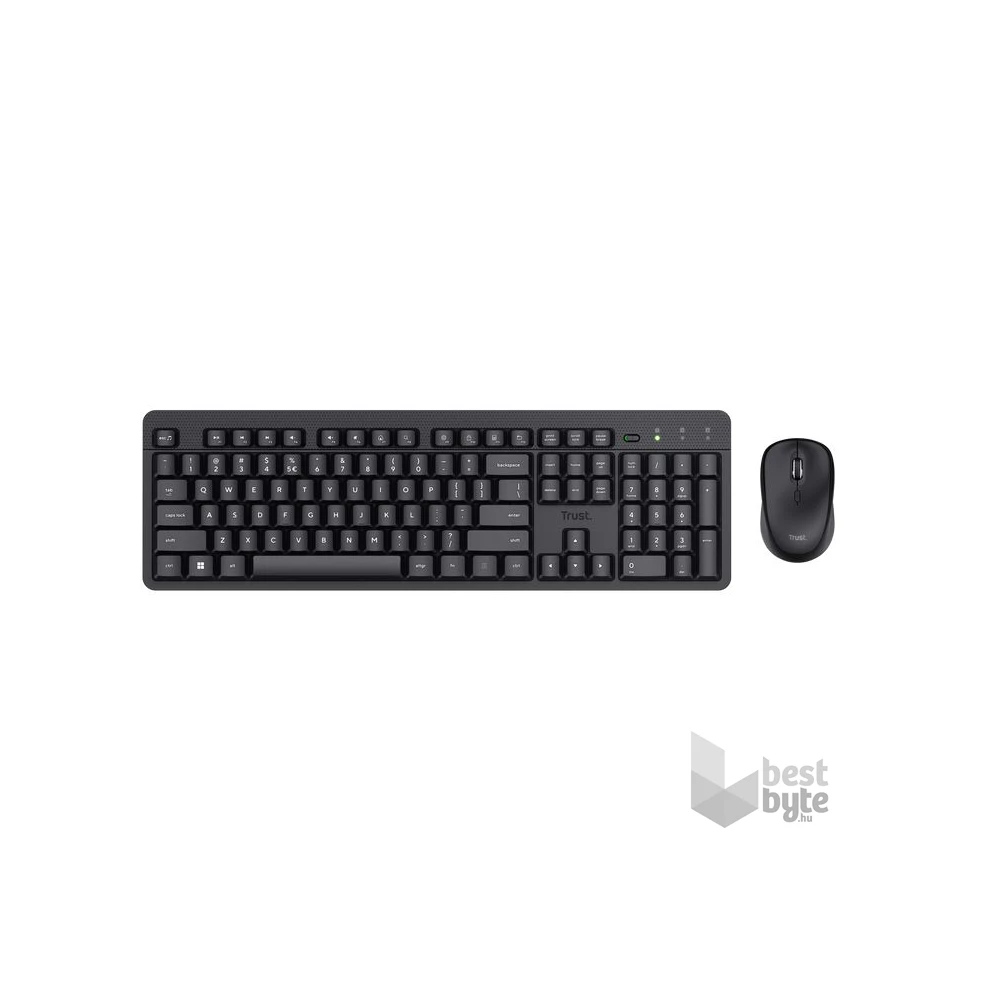 Trust Ody II HUN fekete vezeték nélküli billentyűzet + egér