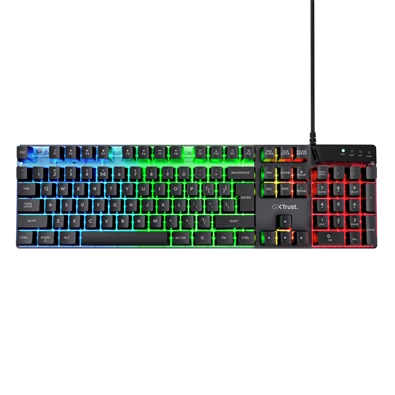 Trust GXT 835 Azor HUN vezetékes fekete gamer billentyűzet