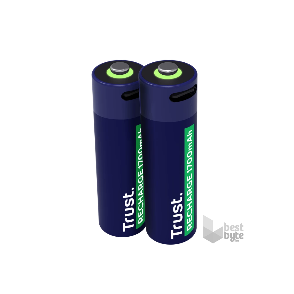 Trust újratölthető AA elem USB-C csatlakozással 2db