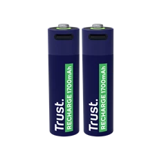 Trust újratölthető AA elem USB-C csatlakozással 2db