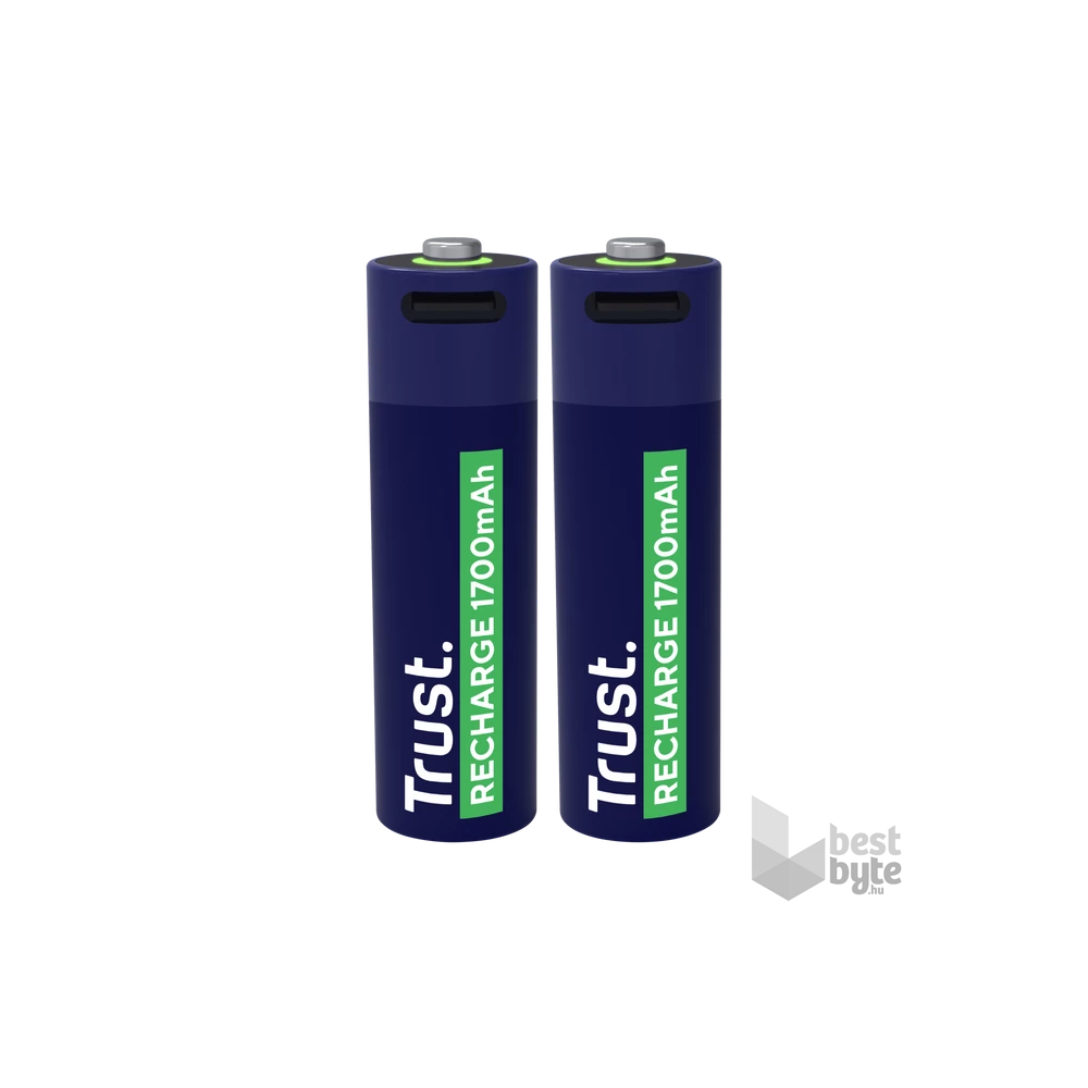 Trust újratölthető AA elem USB-C csatlakozással 2db