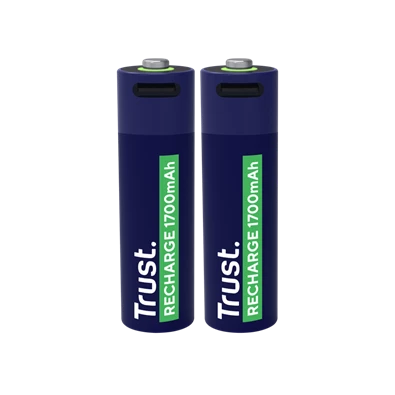 Trust újratölthető AA elem USB-C csatlakozással 2db