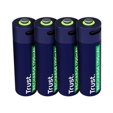 Trust 25631 újratölthető AA elem USB-C csatlakozással 4db
