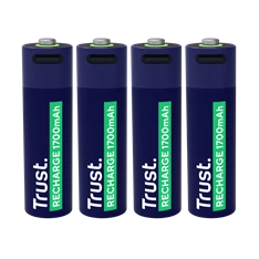 Trust 25631 újratölthető AA elem USB-C csatlakozással 4db