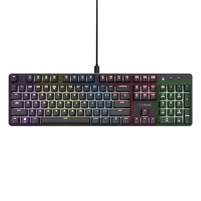 Trust 25683 GXT 871 Zora HUN fekete mechanikus gamer billentyűzet