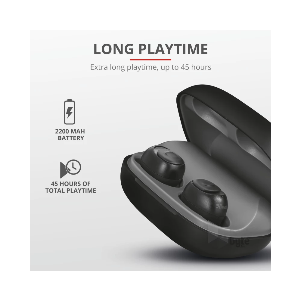 Trust Duet XP Bluetooth True Wireless Bluetooth fekete fülhallgató