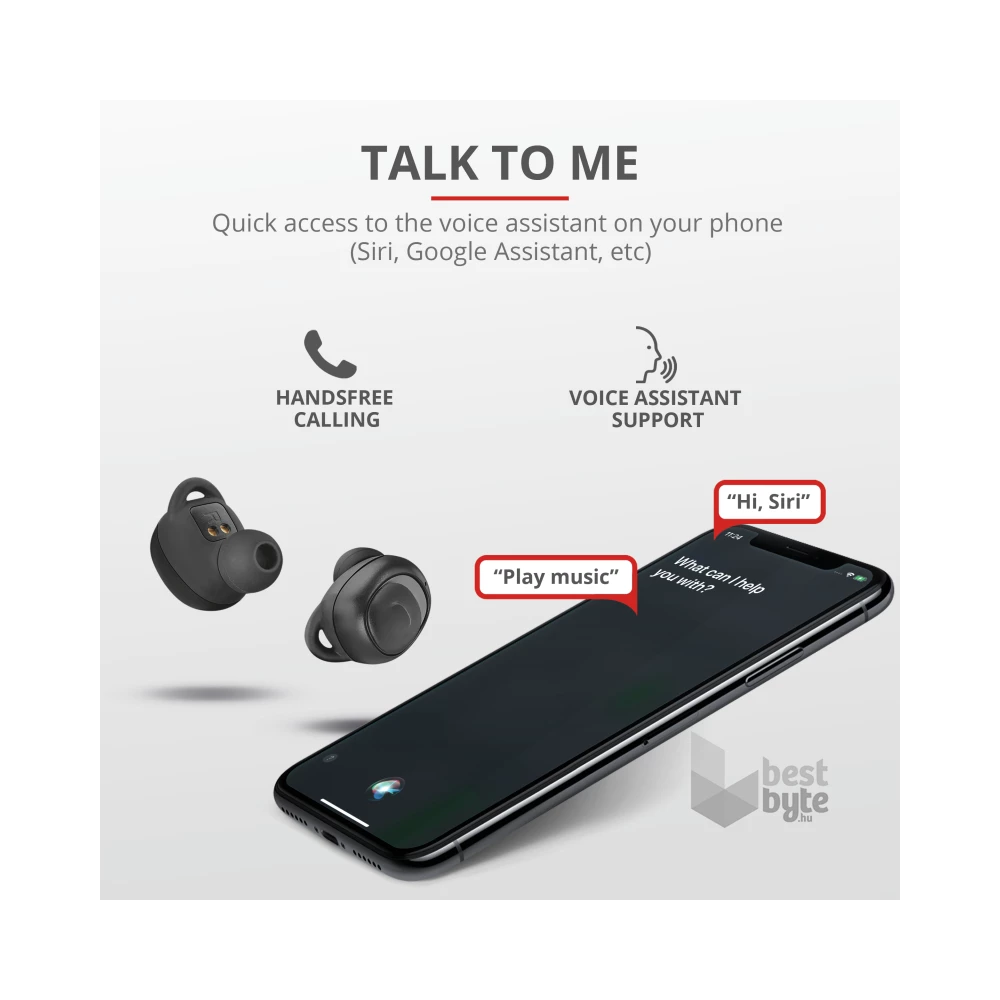 Trust Duet XP Bluetooth True Wireless Bluetooth fekete fülhallgató