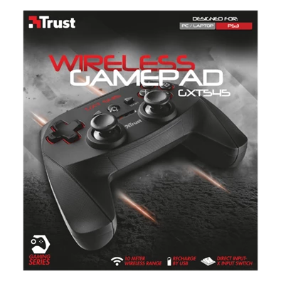 Trust 20491 GXT 545 Yula wless PC/PS3 vezeték nélküli fekete kontroller