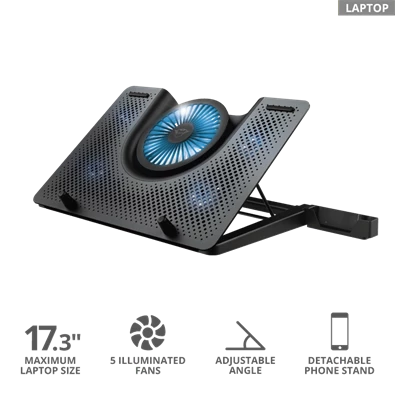 Trust GXT 1125 Quno Notebook Cooling Stand gamer hűtőpad