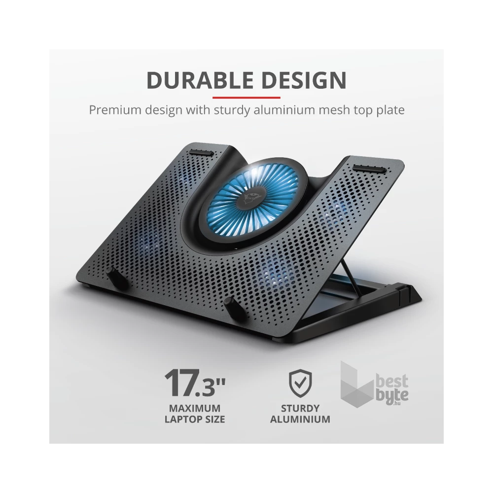 Trust GXT 1125 Quno Notebook Cooling Stand gamer hűtőpad