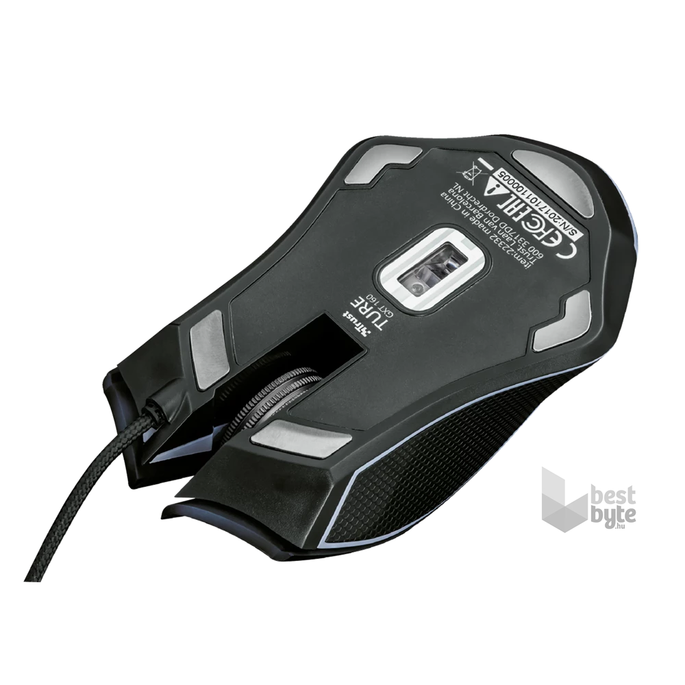 Trust GXT 160 Ture Illuminated fekete gamer egér