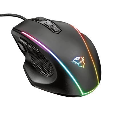 Trust GXT 165 Celox RGB fekete gamer egér