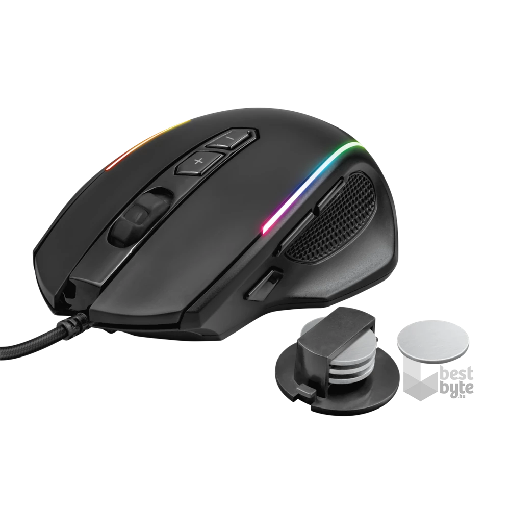 Trust GXT 165 Celox RGB fekete gamer egér