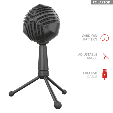 Trust GXT 248 Luno Streaming USB gamer mikrofon