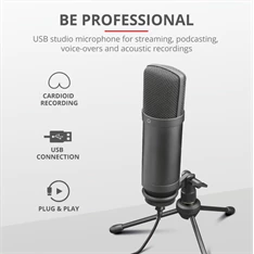 Trust GXT 252+ Emita Plus Streaming USB gamer mikrofon