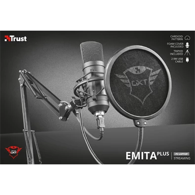 Trust GXT 252+ Emita Plus Streaming USB gamer mikrofon