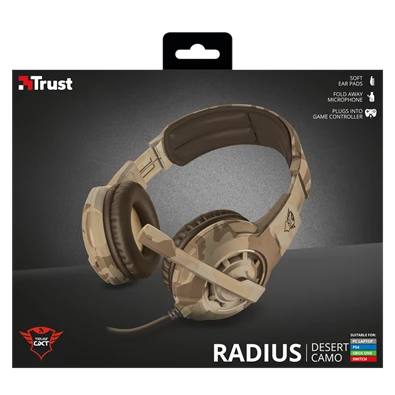 Trust GXT 310D Radius desert camo gamer headset