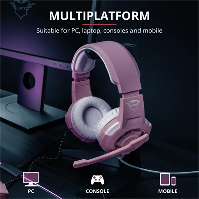 Trust GXT 310P Radius pink gamer headset