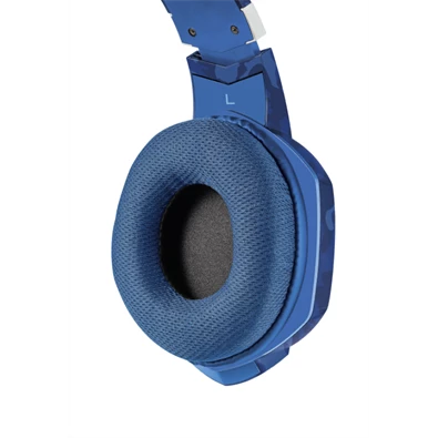 Trust GXT 322B Carus PS4/PS5 kék gamer headset