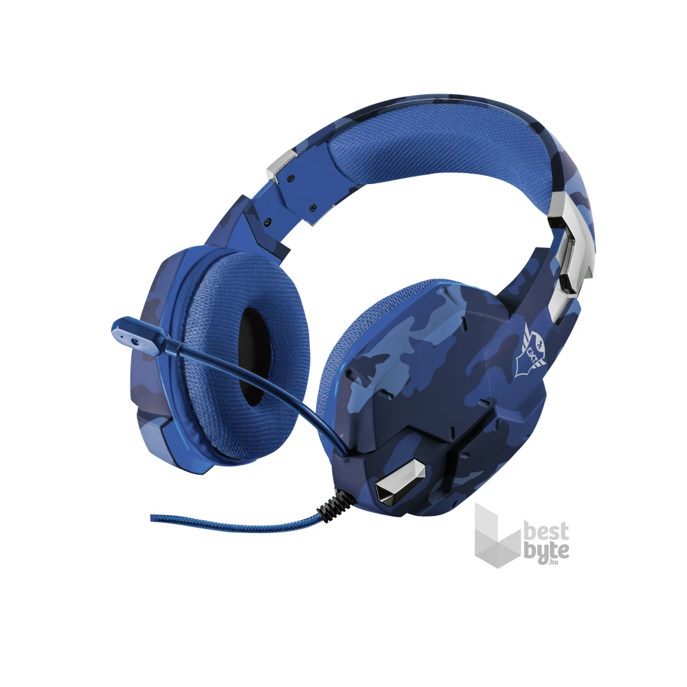 Trust GXT 322B Carus PS4/PS5 kék gamer headset
