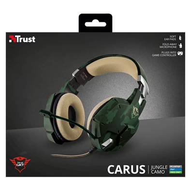 Trust GXT 322C Carus dzsungel álcafestéses gamer headset