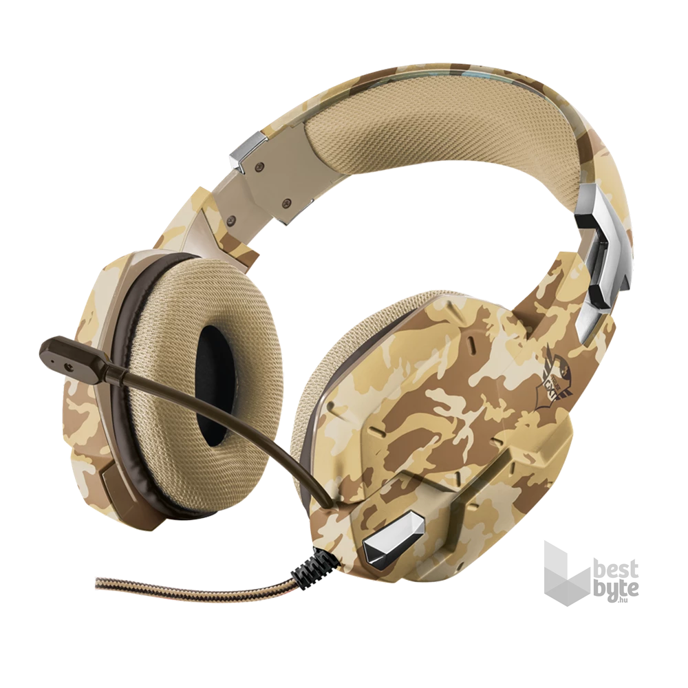 Trust GXT 322D Carus sivatag álcafestéses gamer headset