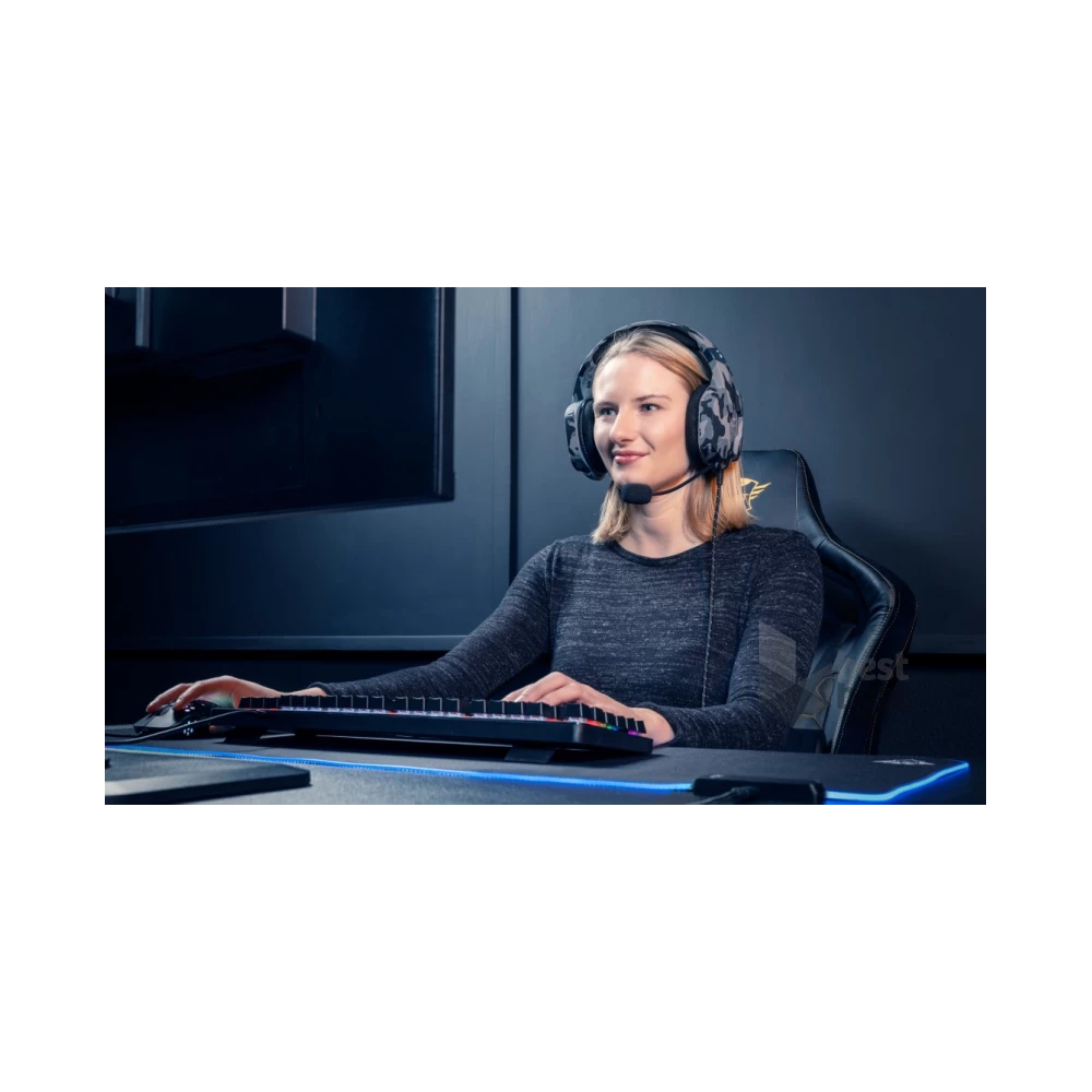 Trust GXT 323K Carus fekete terepszínű gamer headset