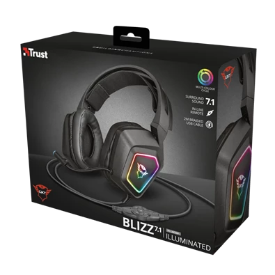 Trust GXT 450 Blizz RGB 7.1 Surround USB gamer headset