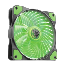 Trust GXT 762G 120x120x25mm 400-1300RPM zöld LED-es ház ventilátor