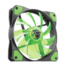 Trust GXT 762G 120x120x25mm 400-1300RPM zöld LED-es ház ventilátor