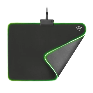 Trust GXT 762 Glide-Flex Illuminated flexible világító fekete gamer egérpad