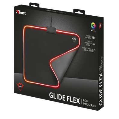 Trust GXT 762 Glide-Flex Illuminated flexible világító fekete gamer egérpad