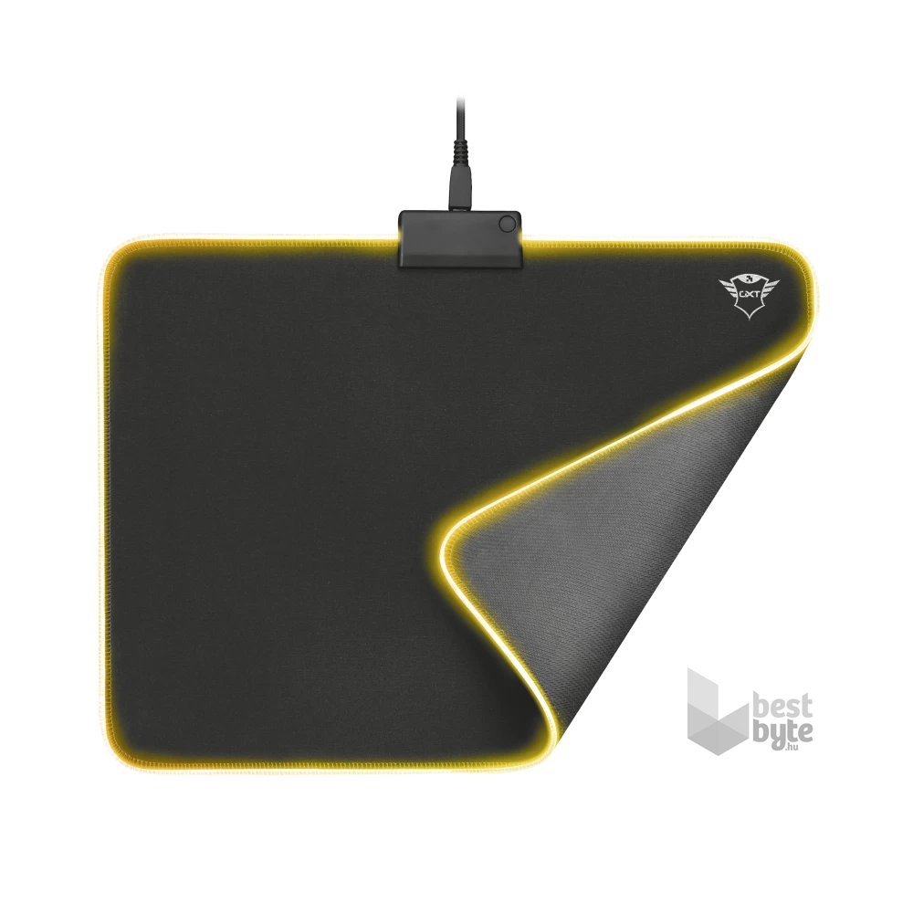 Trust GXT 762 Glide-Flex Illuminated flexible világító fekete gamer egérpad