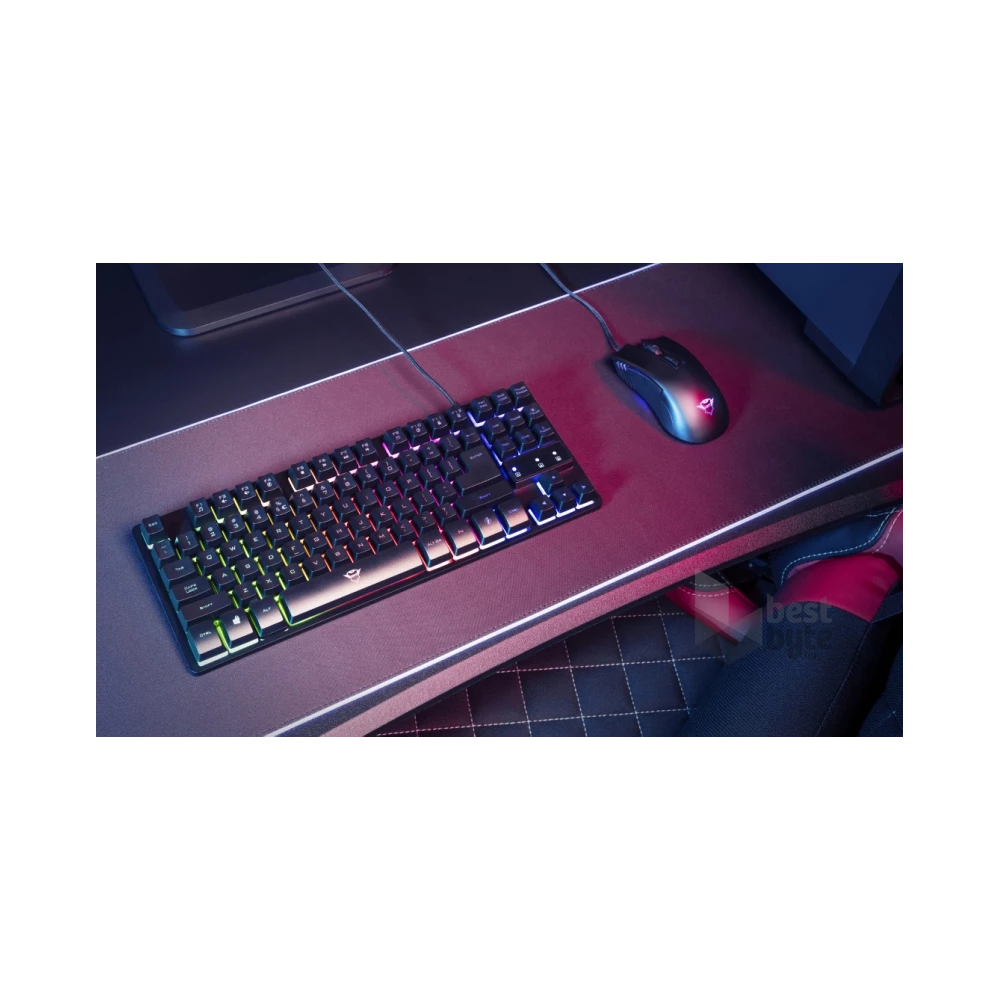 Trust GXT 833 Thado TKL HU világító gamer billentyűzet