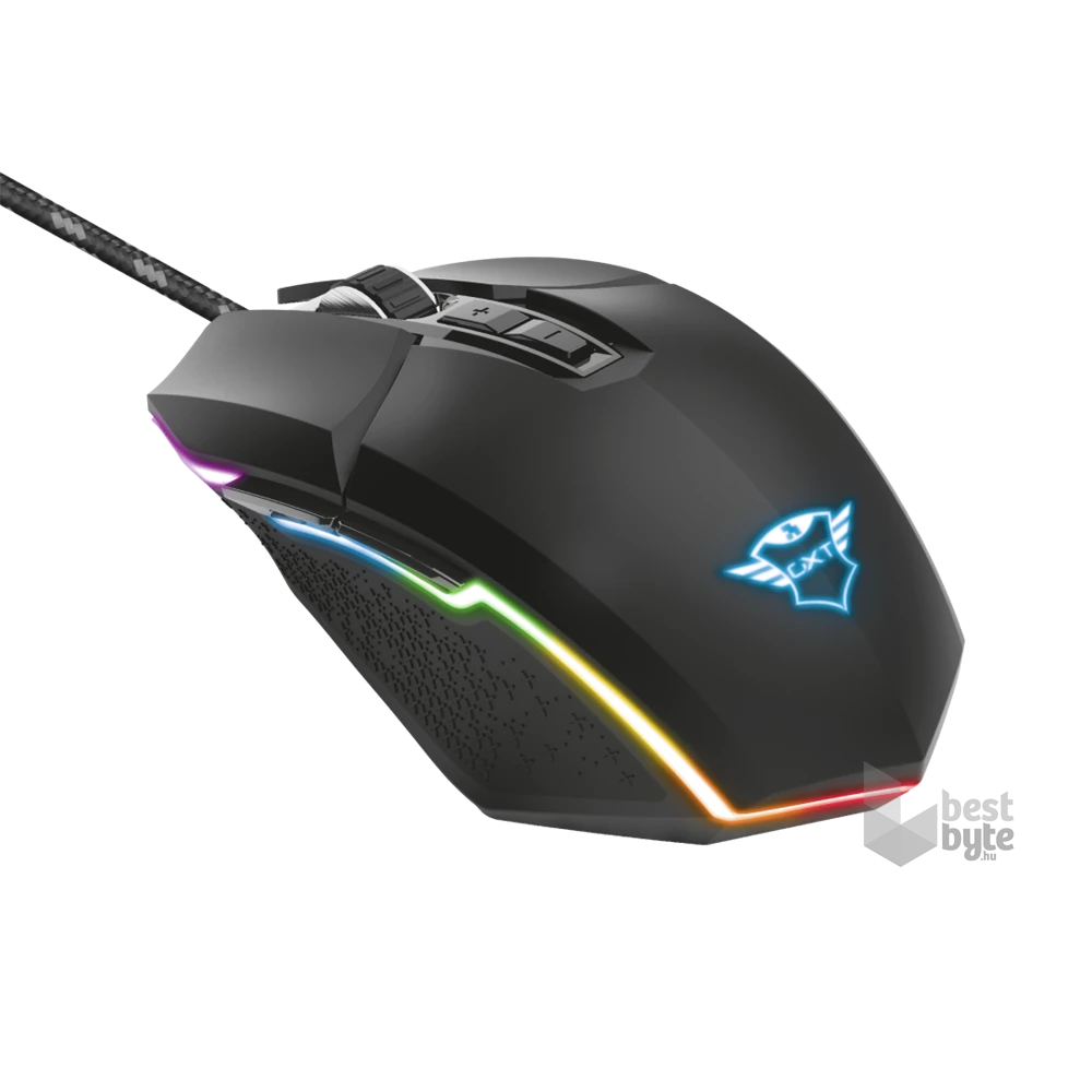 Trust GXT 950 Idon Illuminated RGB fekete gamer egér