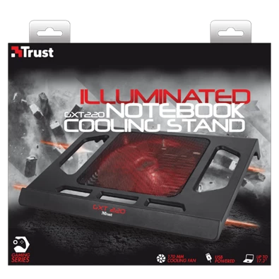 Trust GXT 220 Kuzo Notebook Cooling Stand gamer hűtőpad