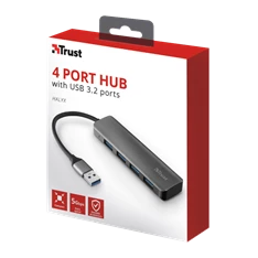 Trust Halyx 4 portos USB3.2 alumínium HUB